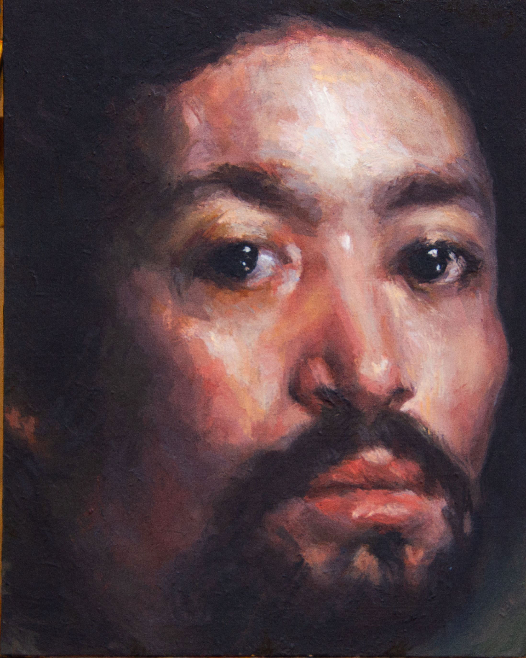 Detail of Portrait of Juan de Pareja 1650 8 in x 10in oil on wood panel ©2022